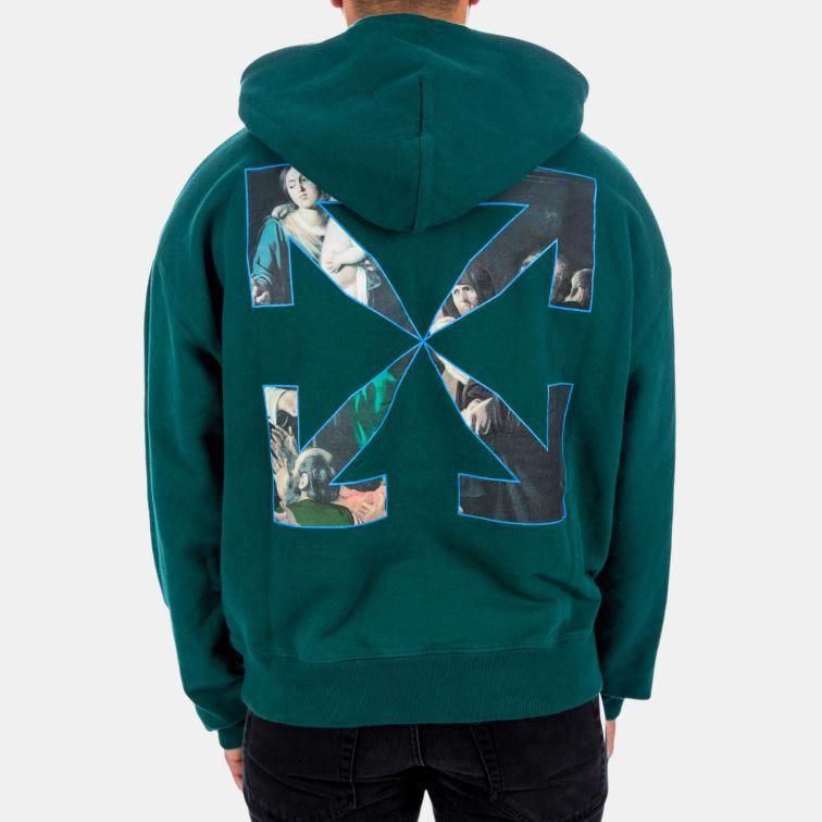 OFF WHITE Oversize Fit Caravaggio Painting Hoodie OMBB037E20FLE0035710