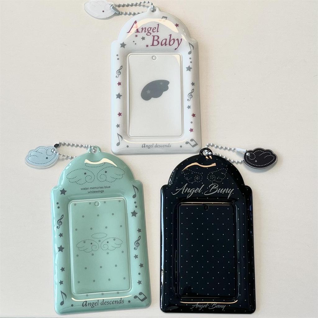 Inspired Angel Wings PVC Card Holder - 3-Inch Photo Display Keychain