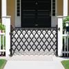 VEVOR Single Folding Security Gate, Lockable Scissor Gate with 360 degrees Swivel Casters, Outdoor Barricade Steel Retractable Gates