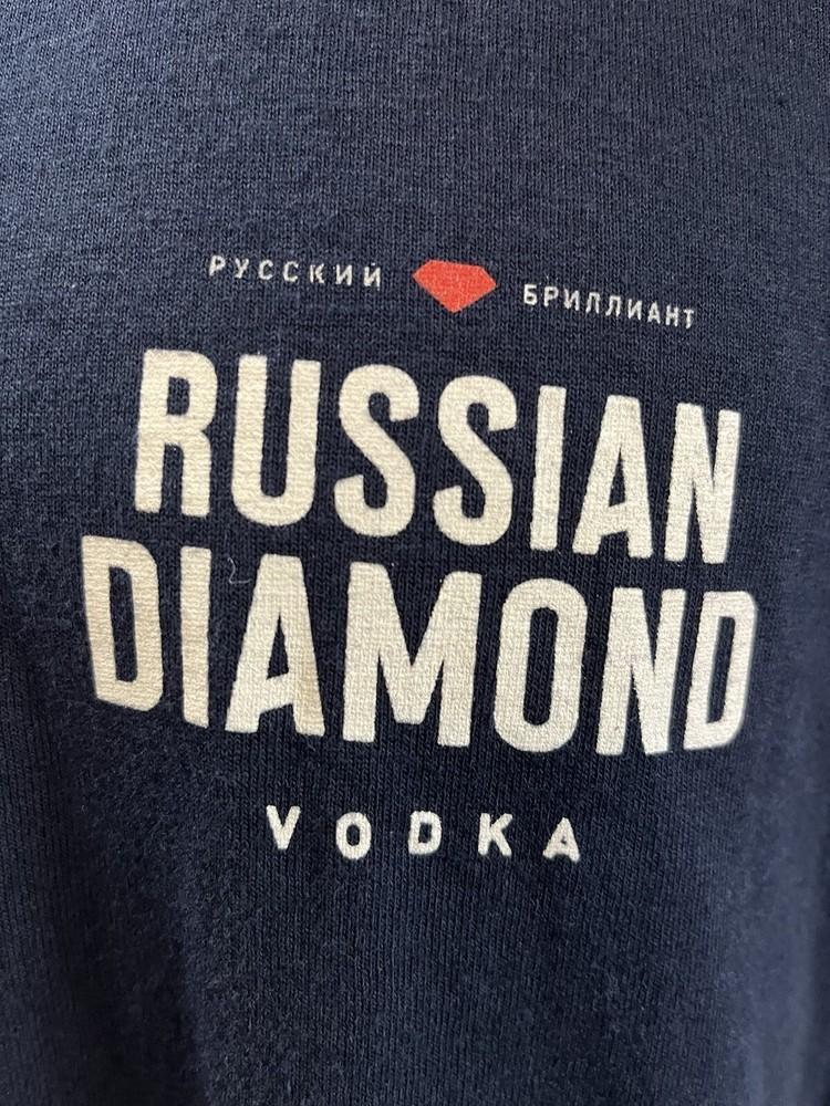 Russian diamond vodka blue polo shirt extra large Unisex T-Shirt XXXXL