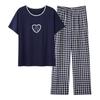 Pajamas Ladies Summer Modal Short Sleeve Trousers Thin Summer Ice Silk Cool Large Size Summer Loungewear Set