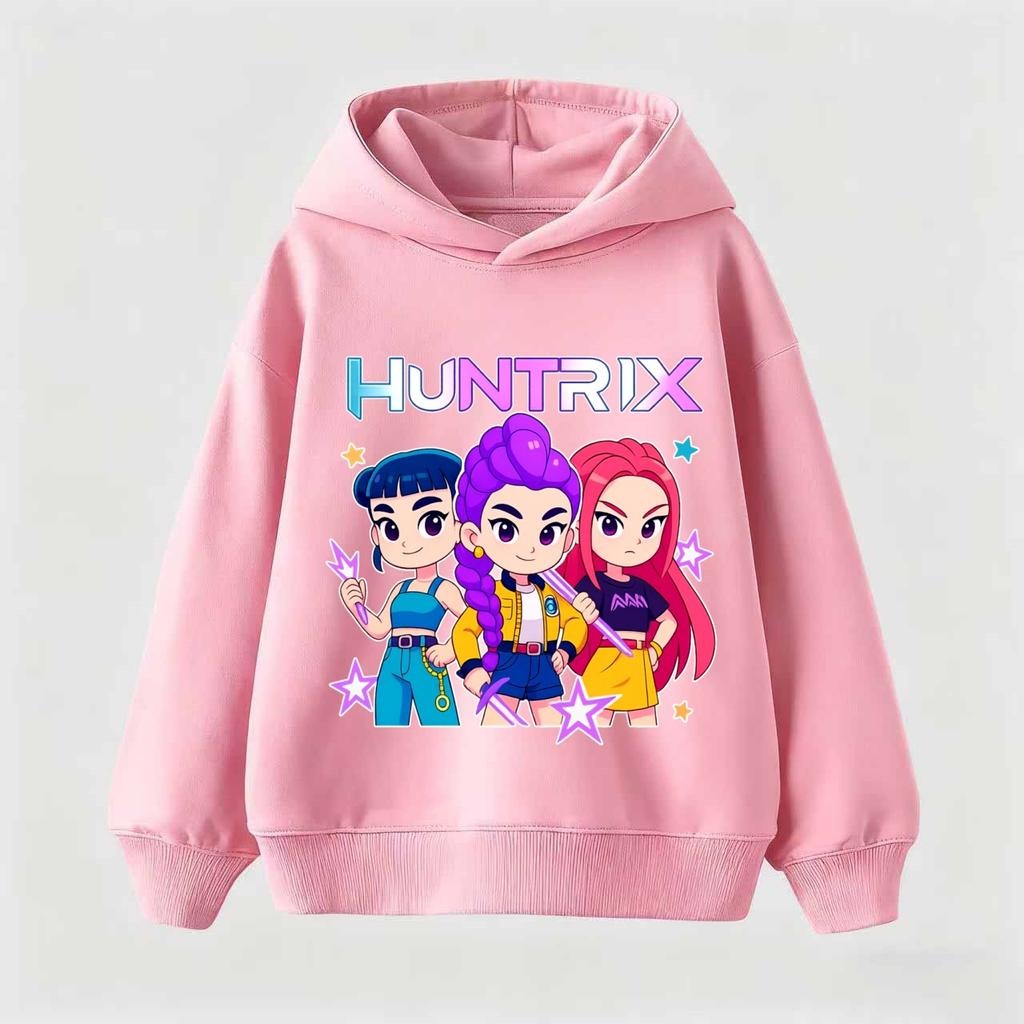 KPop Demon Hunter Rumi Derpy Cartoon Girls Boy Hooded Sweatshirt Warm Children's Korean Wave Fashion Tops Casual Clothinf