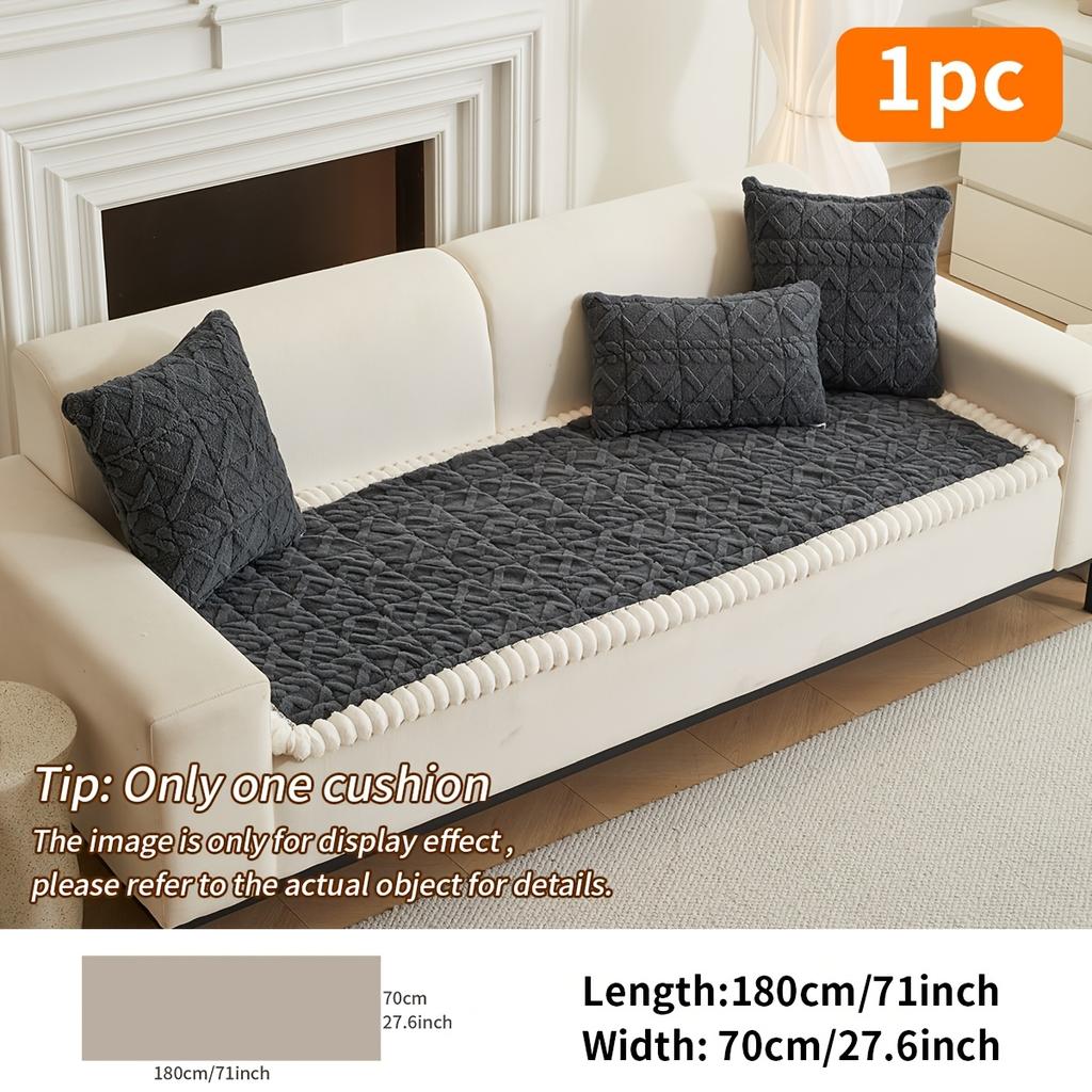 1 Stück Weiches Gestepptes Sofakissen, Verdickter Polyester-Sofabezug für Wärme im Herbst und Winter, Heimdekoration Geeignet für 2-, 3- oder 4-Sitzer-Sofas.