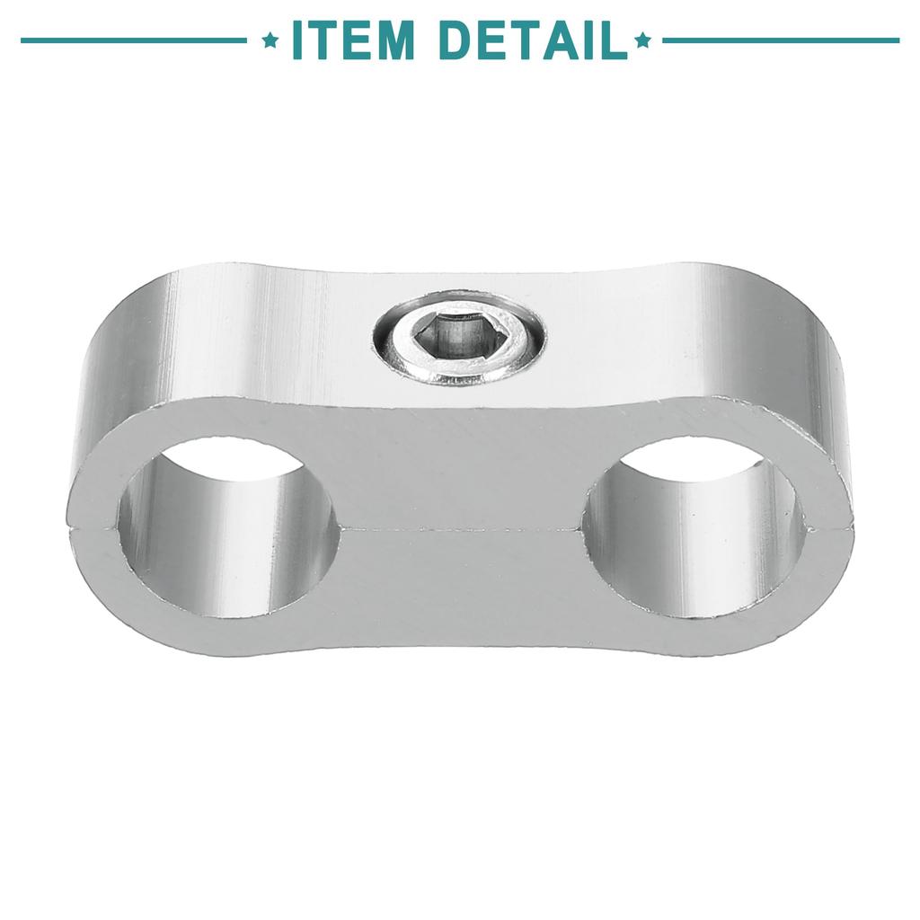 ACROPIX AN4 Hose Separator Clamp Car Accessories Silver Tone - Pack of 3