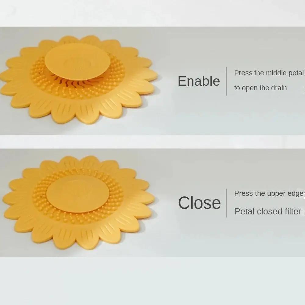 Press-on floor drain cover with hair filter. New anti-clogging silicone floor drain pad. Suitable for bathrooms.