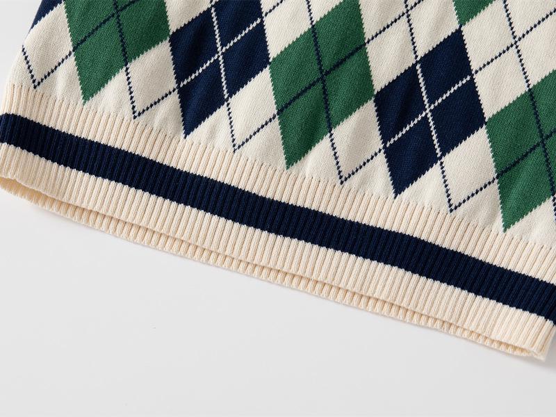 2024 Nová chlapecká vlněná vesta s výstřihem do V – Módní dětské oblečení