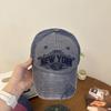 Hip-hop Western Streetwear Hat Adjustable Washed Denim Baseball Hats Vintage Sun Hat  For Man Women