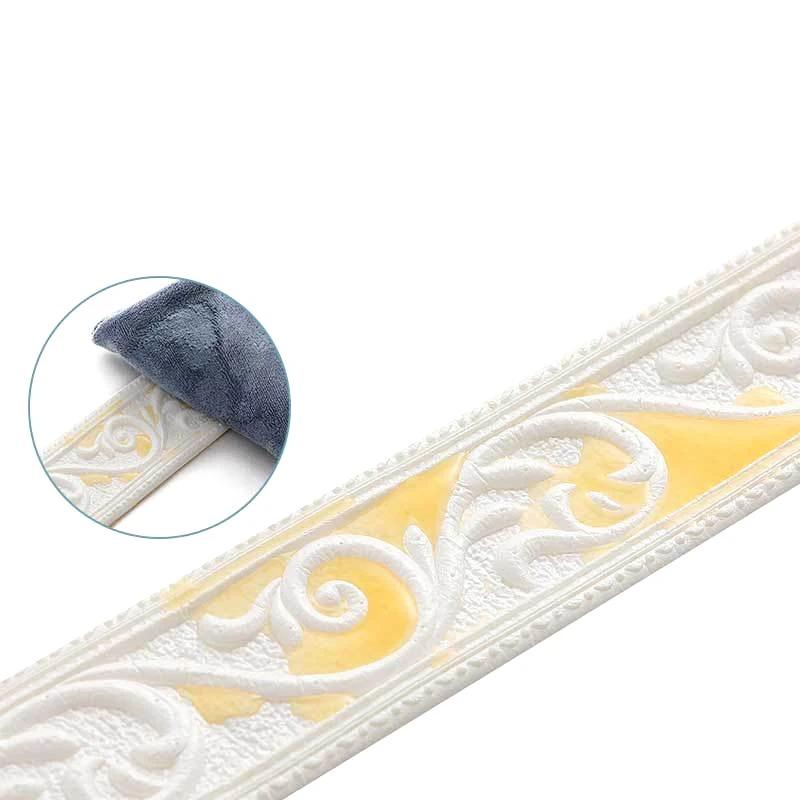 1PC 230X6CM Kick Wall Sticker 3D Self Adhesive Decorative Trim Molding for Walls Door Frames Smooth Surfaces Backgrounds