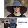 Men's 15CM Big Wide Brim Fisherman Hat Outdoor Waterproof Sun Hat Mountaineering Cap Fashion Hat Fishing Hats