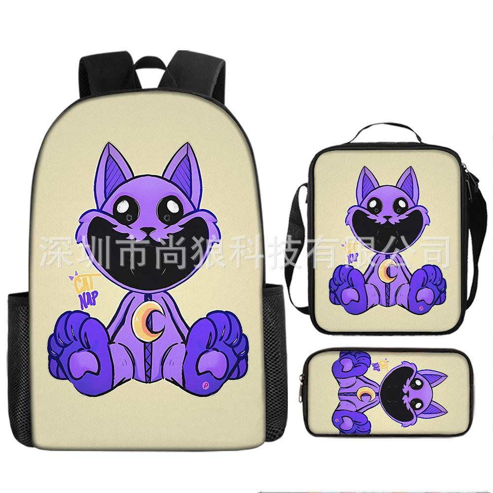 Poppy Playtime3 Animali dell'Orrore Sorridenti Creature Sorridenti Zaino a Tre Pezzi