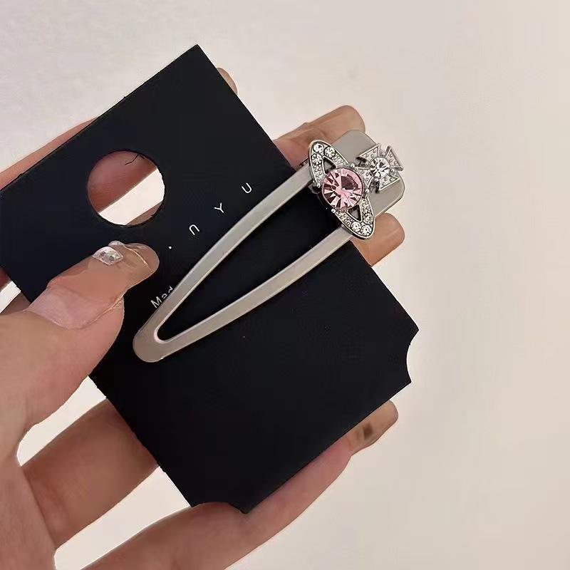 Новая заколка-клипса для волос «Планета со стразами» для девочек