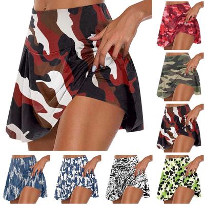 Sportliche, dehnbare, plissierte Tennisröcke für Damen, Lauf-Yoga-Innenshorts, elastische Sport-Golf-Skorts