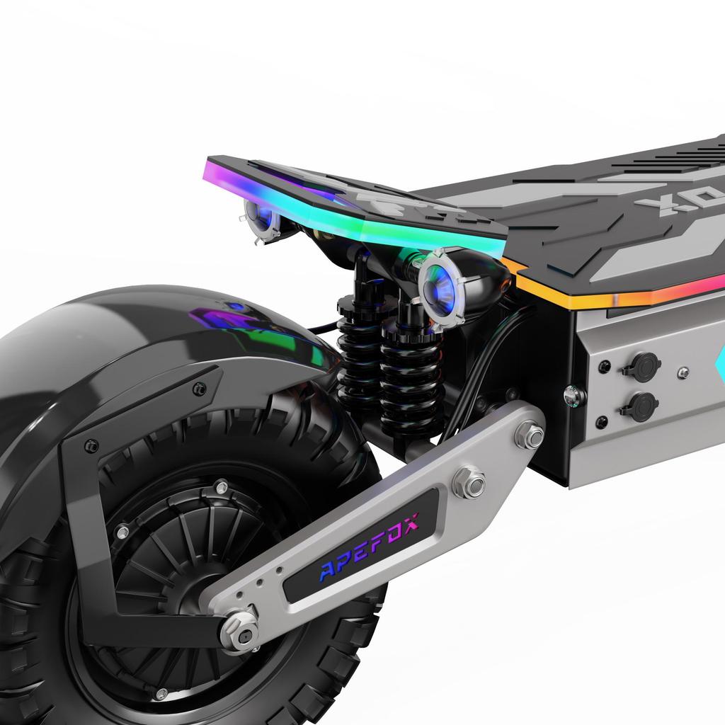 APEF-FOX T90 Ultra Electric Scooter Dual 5000W Peak Motors 72V 40Ah Battery 13 Inch Off Road Tires 44.7N·m Torque