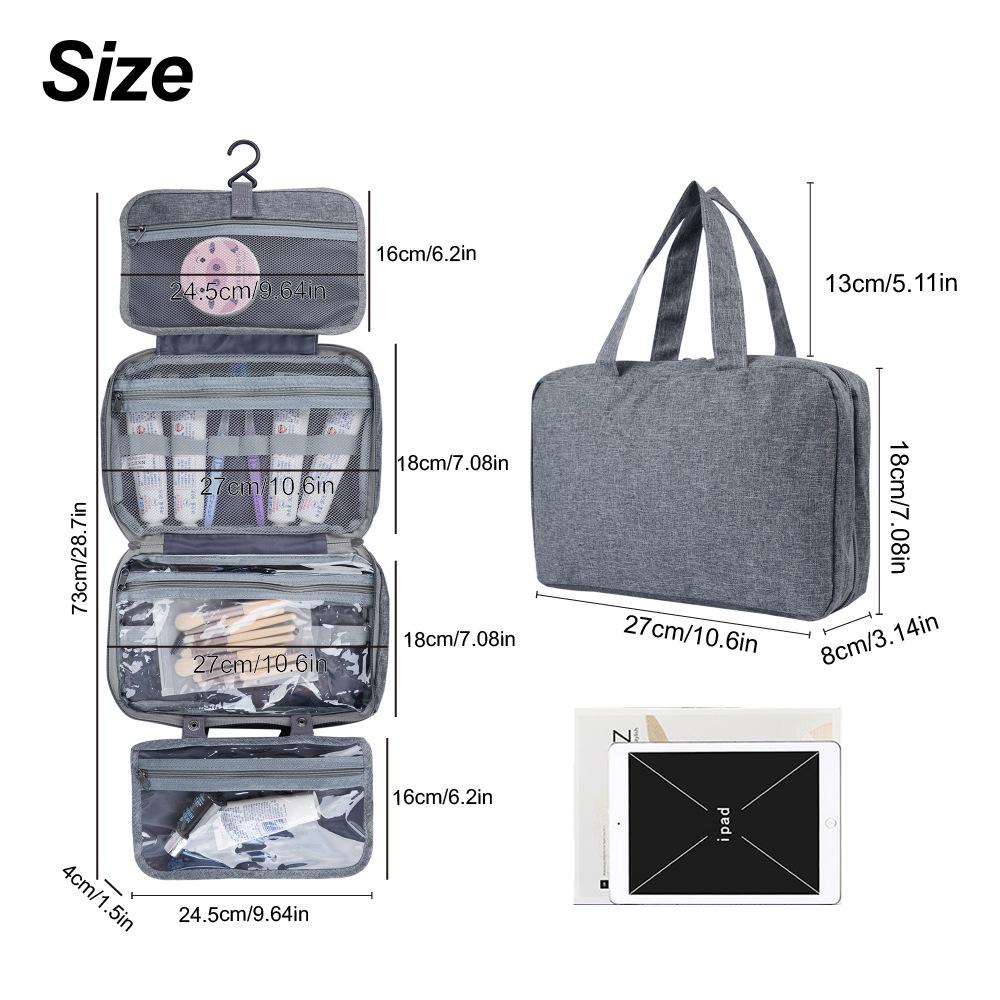 40% Off Travel Toiletry Bag Hanging Storage Bag Toiletries Portable Printable Cosmetic Bag