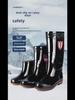 Men's PVC Winter Velvet-Lined Waterproof Work Boots, Mid-High Tube for Warmth and Protection