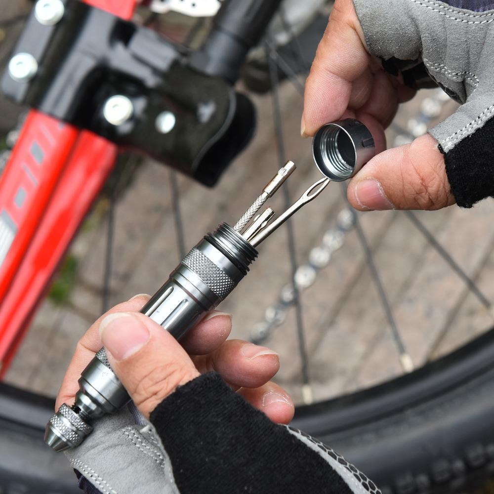 Aluminium Alloy Tire Repair Kit 3 Types Drilling Bits Tire Plug Kit Tire Patch Kit  Cycling Trips