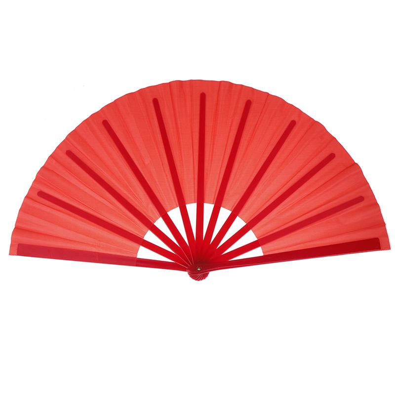 Chinese Martial Arts Kung Fu Fan Tai Chi Dance Fan Plastic Stage Performance Folding Fan Solid Color Fan Photo Prop