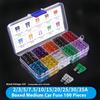 180Pcs 100pcs 50pcs Car Fuse Assortment Set Profile Middle Size Blade Type Fuse Auto Car Truck 2-35A Fuse with Box Clip Fuse Holders1