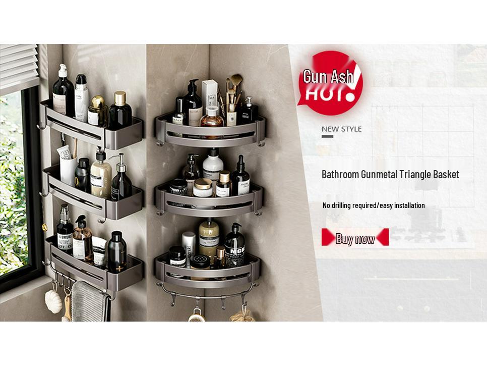 Wall-Mounted Toilet Brush with Long Handle - No-Punch Installation, No Dead Corners, Bathroom Cleaning Set