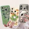 For Itel A27 A48 A25 A35 A48 A60 A60s A70 A04 Case Aesthetic Cartoon Panda Rabbit Pattern Camera Protection Matte Soft Cover
