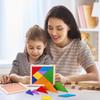 Çocuklar İçin 7 Renkli Parçalı Ahşap Tangram Bulmacalar, Eğitici Zeka Oyunu, Erkek ve Kız Çocuklar İçin Öğrenme Oyuncağı, Eğlenceli Parti Hediyesi