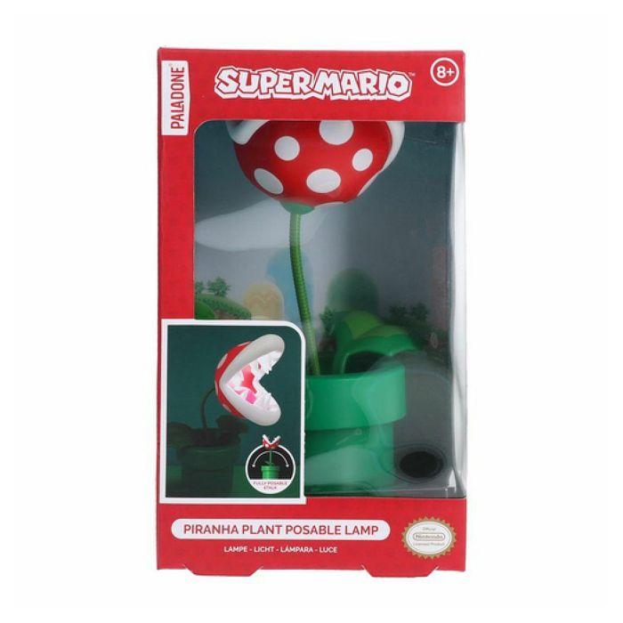 Lampe Décorative - SUPER MARIO - Mini Plante Piranha 21cm - LED - Blanc - Design Contemporain