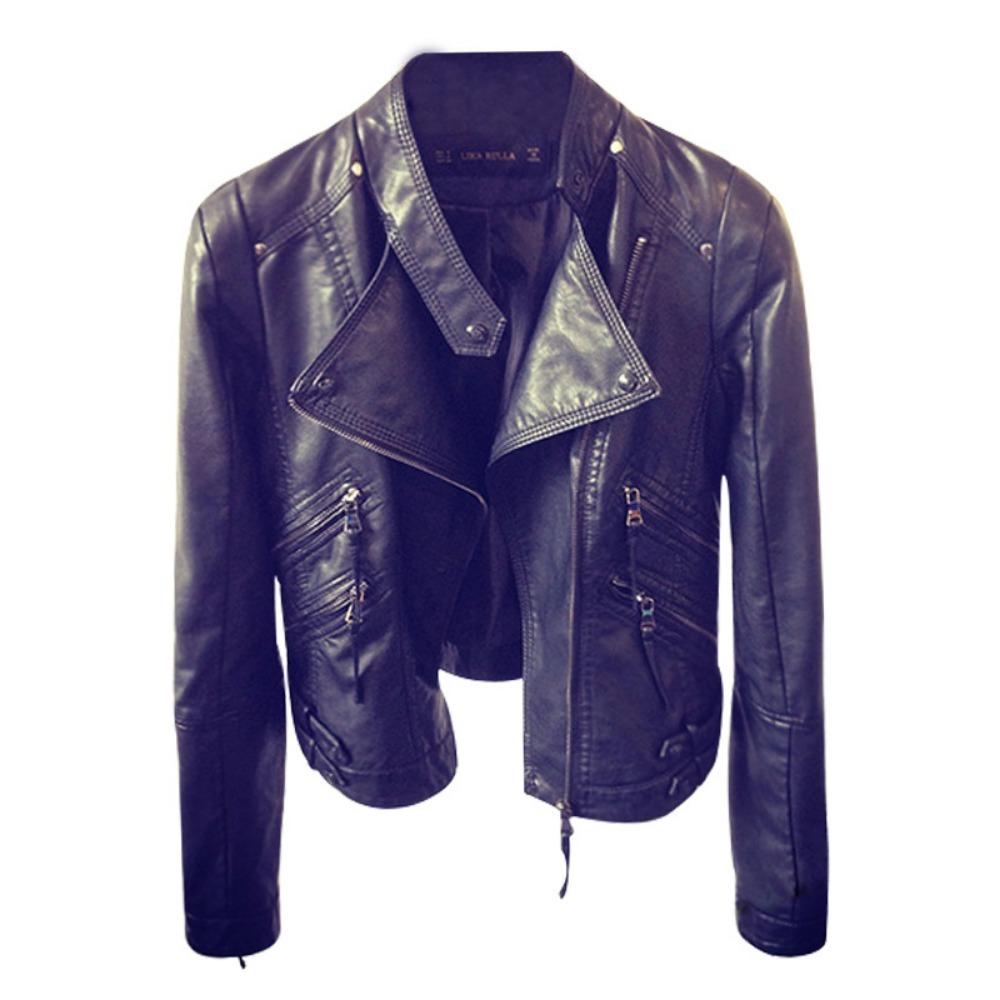 

Small leather jacket women s short 2025 autumn new Korean version of versatile locomotive clothing student spring and autumn slim leather jacket XXL