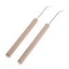 4Pcs Wooden Handle Crochet Hooks Knitting Weaving