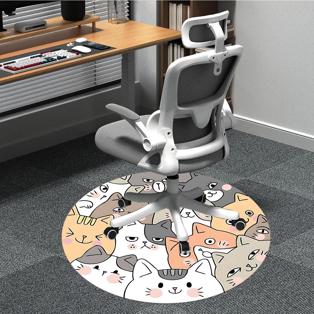 

1pc Cartoon Cats Chair Carpet for Office, Soft Flannel Throw Mat, Perfect for Office,Holiday Party Decoration Choice yy251113143 80cm by 80cm
