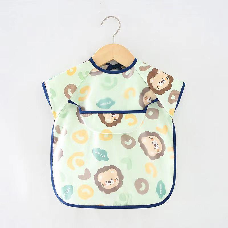 0-1Jahre Niedliche Cartoon Baby Lätzchen Wasserdicht Säugling Essen Kinder Zeichnen Ärmellos Baby Bandana Lätzchen Weiches Baby Lätzchen Mahlzeit Spucktuch