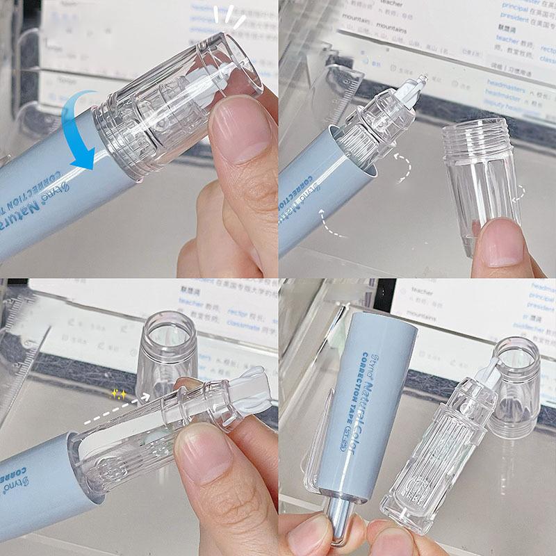 5 mm * 6 m große Korrekturbänder Kawaii Presstyp Korrekturbänder mit austauschbarem Kern Korrektor Koreanisches Briefpapier Bürobedarf