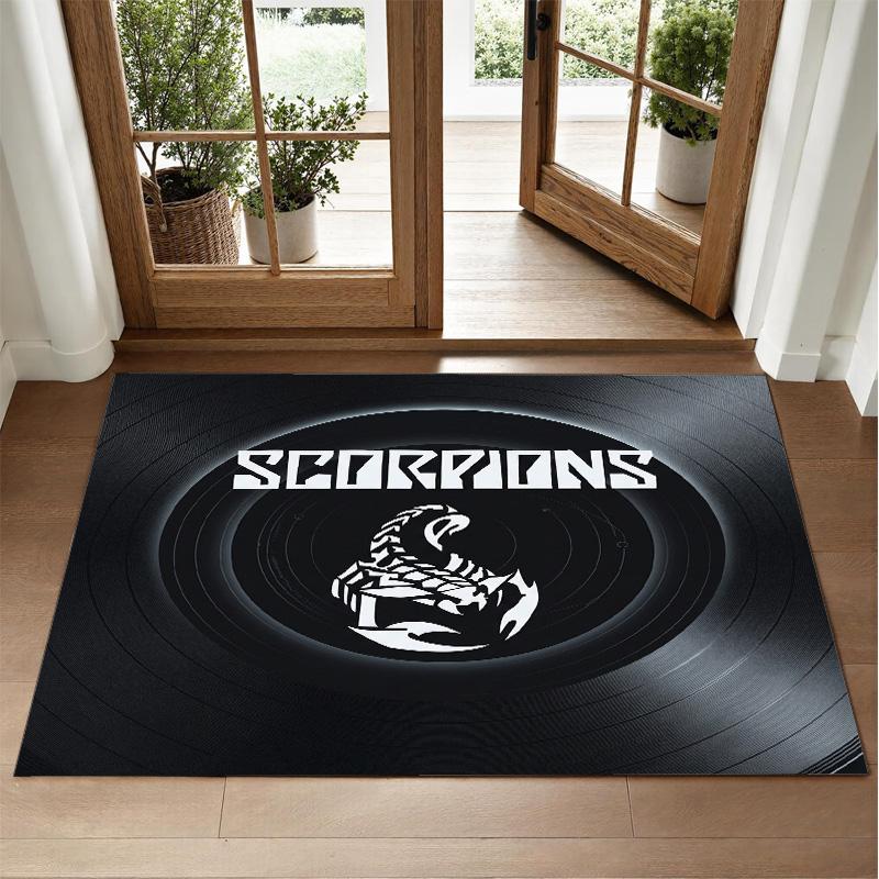 Scorpions Design Crystal Velvet Rug Soft Decorative Mat for Bedroom Entrance