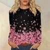 Women's Daily Casual Long-sleeved Printed O-neck Top