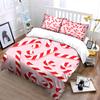 Candy Cane Pattern Print Bedding Duvet Cover Set Duvet Cover Pillowcases  (1*Duvet Cover 2*Pillowcases, without duvet insert)
