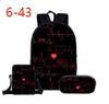 Cartoon African Girl Schoolbag, Primary And Secondary School Backpack, Backpack Three-Piece Set