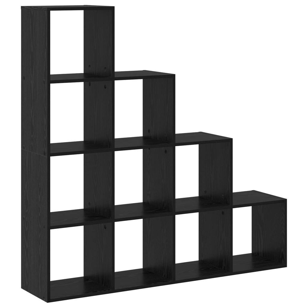 Room Divider Bookshelf Black Oak Effect Wood Based Material