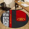 Football United F.C Pattern Round Rug, Indoor/Outdoor Mat, for Picnic, Gameroom, Bedroom, Office, Living Room, Home Decor Carpet, Birthday Gift