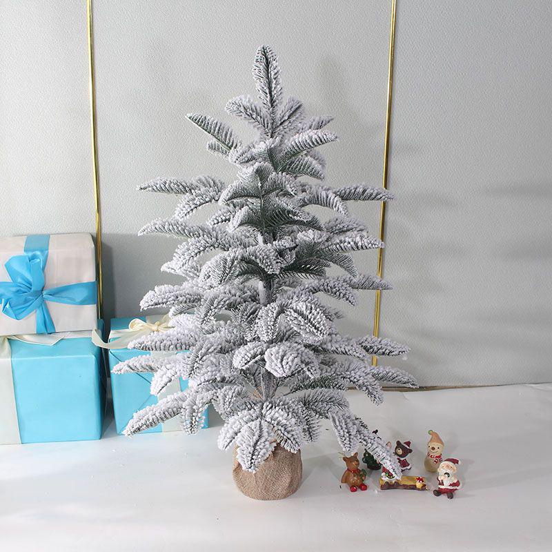 Zasnežený vločkovaný vianočný stromček 30/45cm alebo 60/90cm PE Zelený s bielym snehom na fotografickú dekoráciu
