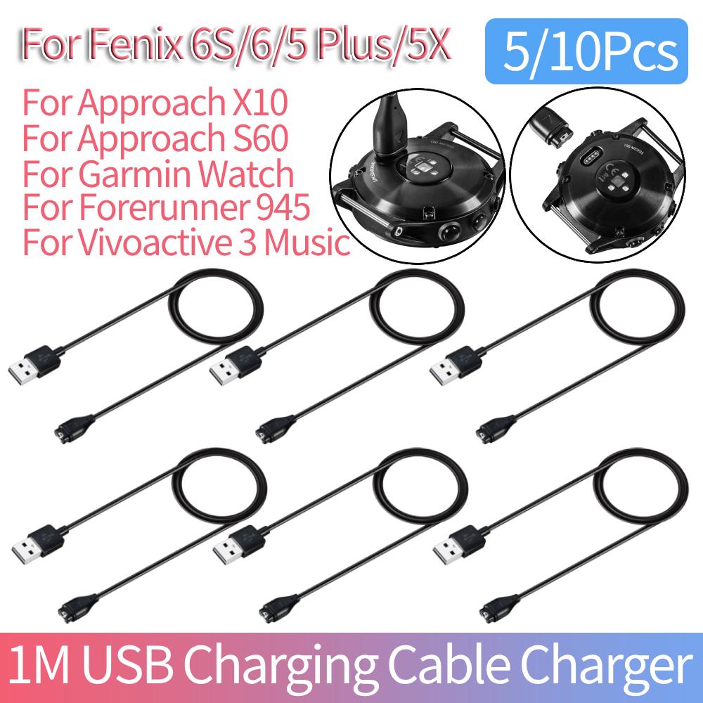 5/10Pcs 3.3FT USB Charging Cable for Fenix 6S 6 5 Plus 5X Vivoactive 3 Watch Charger Cord For Approach X40 Watch Accessories
