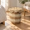 Handwoven Laundry Hamper with Lid Lightweight Woven Neutral Color