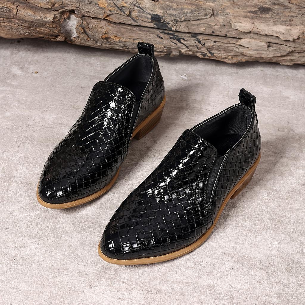 Women'S Slip-On Chunky heel boots - Slip-resistant faux Cover, Cushioned Insole & Arch Support - All-Season Everyday & Formal Shoes