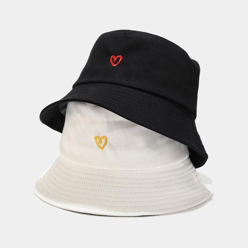 Love Embroidery Cotton Bucket Hat For Men And Women Beach, Golf, Fishing - Fun Outdoor Vacation Summe Cap