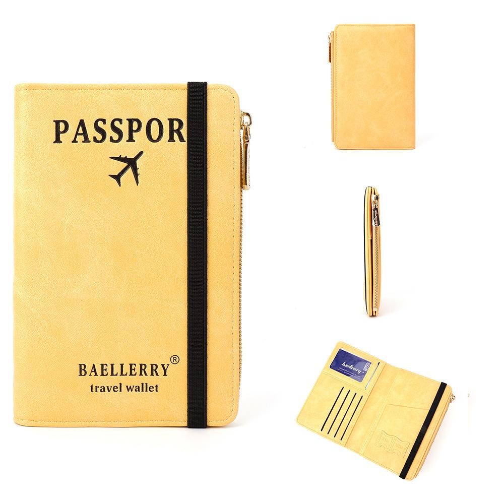 Baellerry Men and Women Short Purse Zipper Coin Purse Travel Wallet Passport Holder Unisex Card Holder