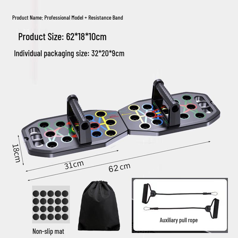 Multifunctional Chest & Muscle Training Board with Push-Up & Dips Stand