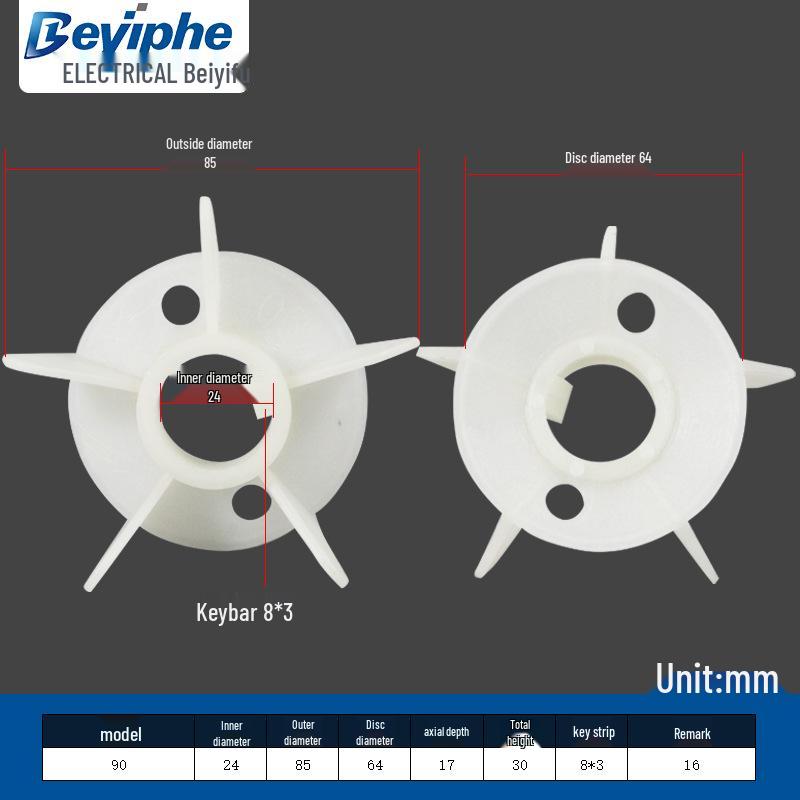 High-Temperature Resistant Y3/YX3 Plastic Cooling Fan Blade 0.55-160KW Energy Saving, New YE3.
