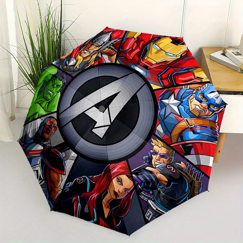 Disney Avengers, Supereroi, Lavoro di Squadra Ombrello di Alta Qualità, Design Pieghevole a Otto Stecche, Apertura e Chiusura Automatiche, Piccolo, Elegante e Pratico