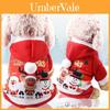 Luxuriöse Warme Hund Katze Jacke Mantel Mit Weihnachtsmann Und Rentier Design Für Den Winter