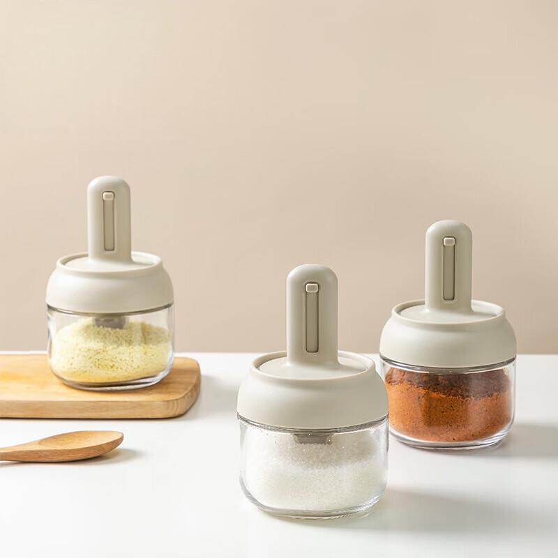 ZISIZ Japanese Spoon-Lid Seasoning Container Set