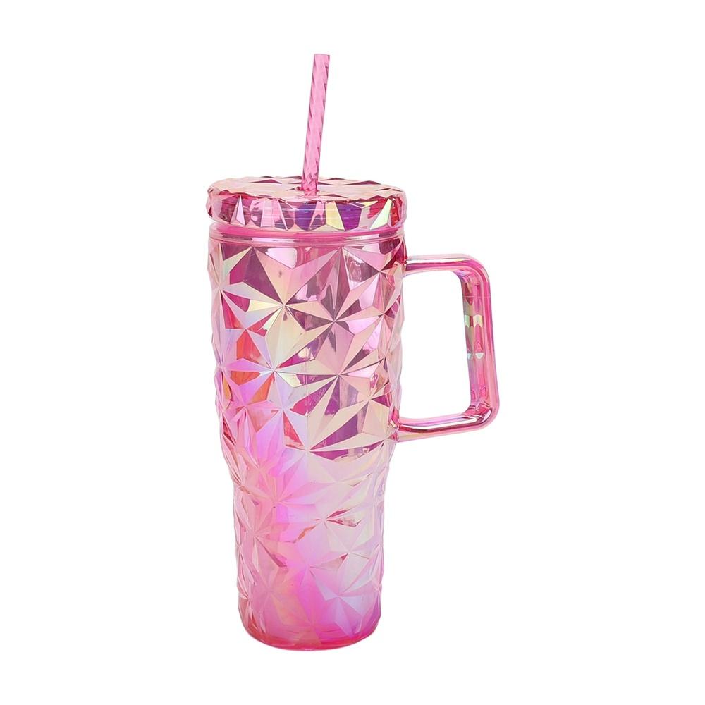 

30oz BPA Free Plastic Tumbler with Handle Double Wall Insulated Travel Mug Dishwasher Safe Home Outdoor Use Spill Resistant United States