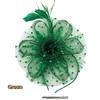 Flower Mesh Feathers Fascinator Hat Hoop Bride Headdress Bride Headdress  Dance Show